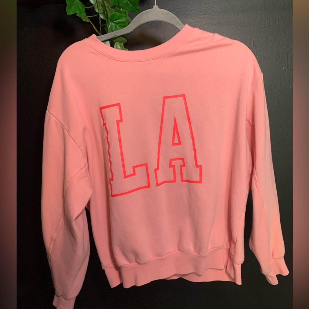 Women’s Pink LA wild fable crew neck sweatshirt size medium
